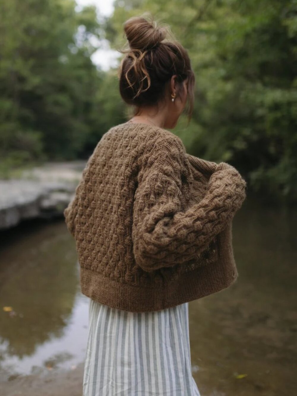 NWT! Liz Alig Quinn Wool Cardigan in Light Brown